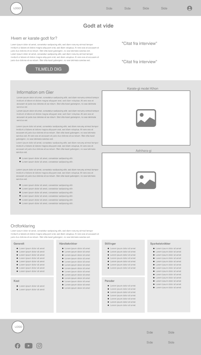 Billede af wireframe (Godt at vide) til Hadsund Karate Skole